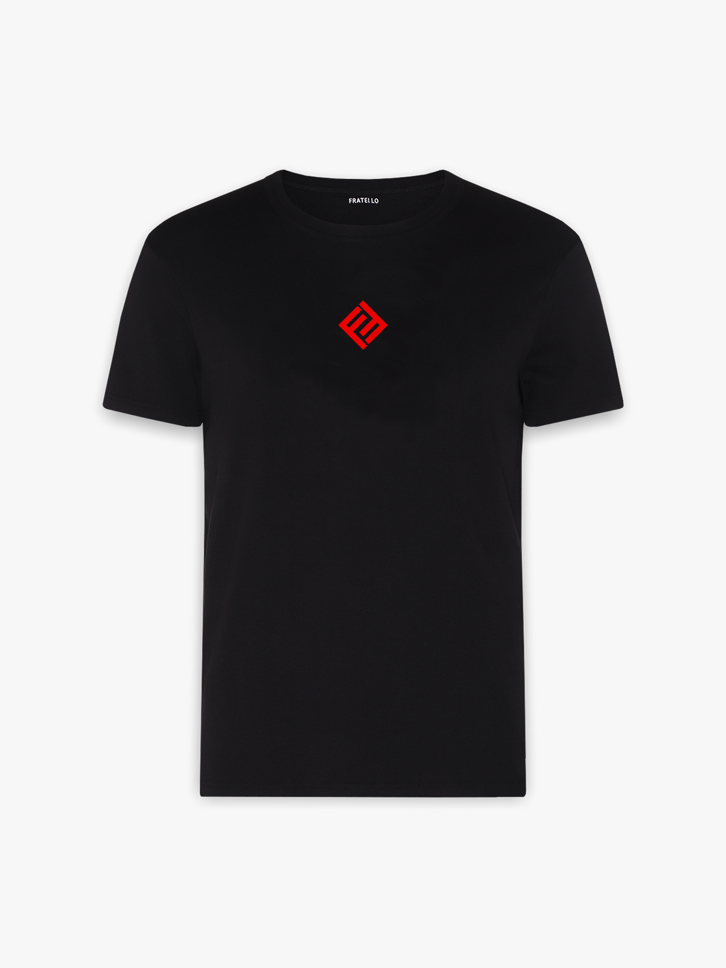 Red Initial Logo Black T-shirt