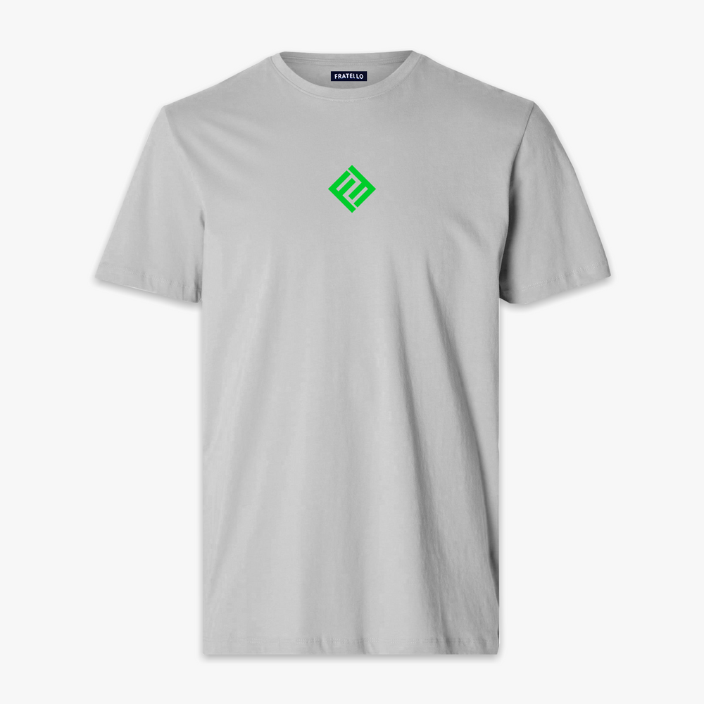 
                      
                        Green Initial Logo Grey T-shirt
                      
                    