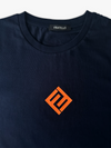 Orange Initial Logo Navy T-shirt
