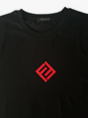 Red Initial Logo Black T-shirt
