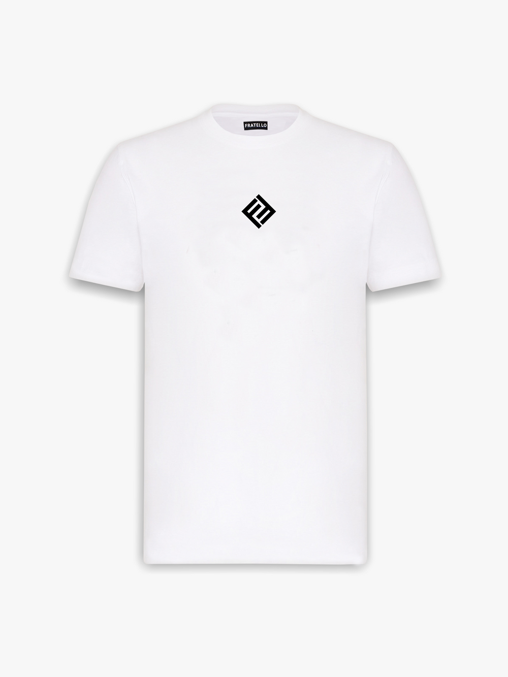 Black Initial Logo White T-shirt