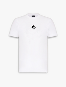  Black Initial Logo White T-shirt