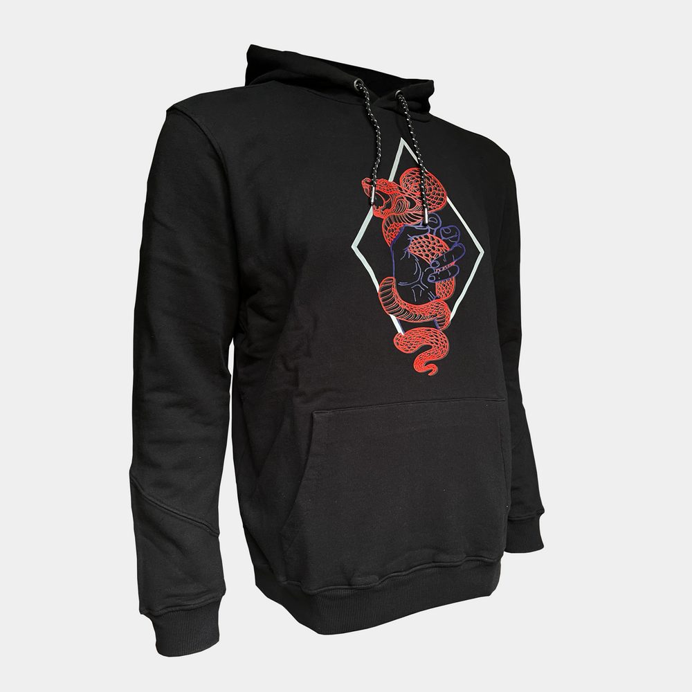 Red Snake Mercerised Hoodie